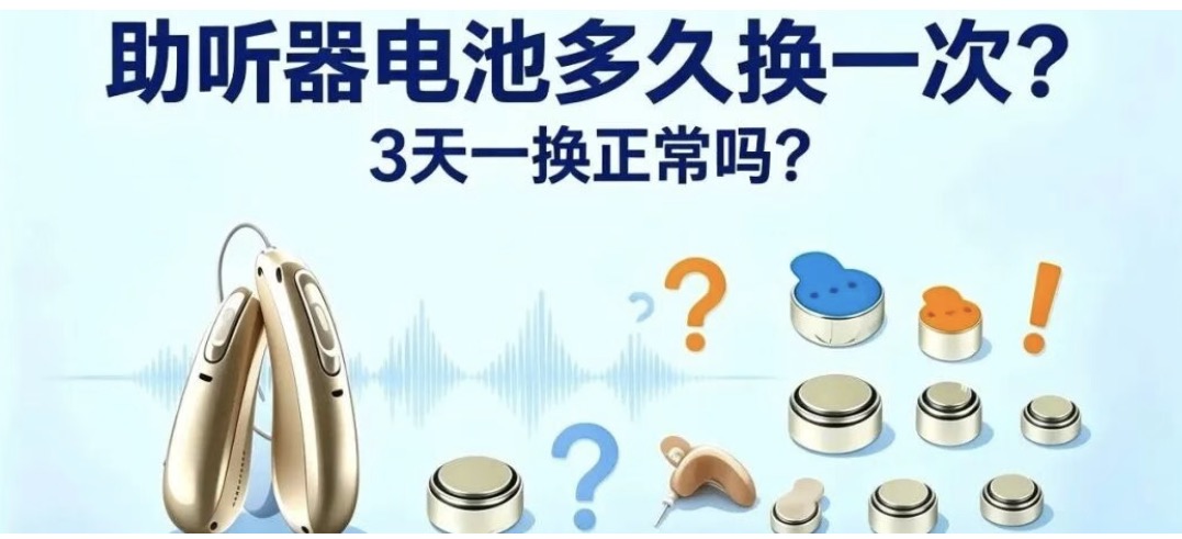 助听器电池多久换一次？3天一换正常吗？
