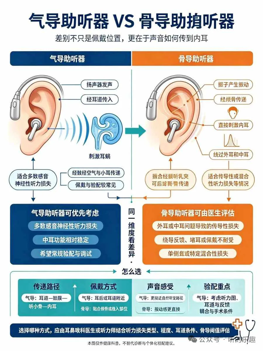 气导助听器VS骨导助听器